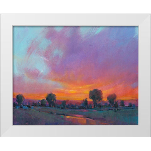 Fiery Sunset I White Modern Wood Framed Art Print by OToole, Tim