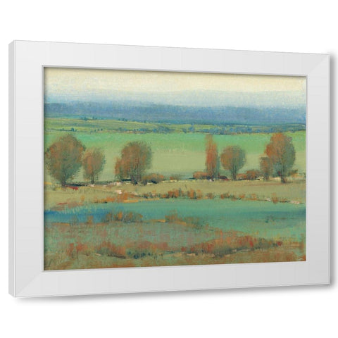 Flat Terrain II White Modern Wood Framed Art Print by OToole, Tim