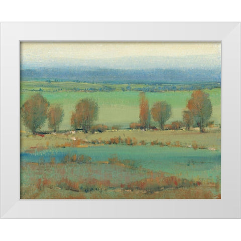 Flat Terrain II White Modern Wood Framed Art Print by OToole, Tim