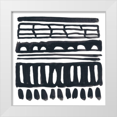 Weft I White Modern Wood Framed Art Print by Vess, June Erica