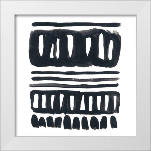Weft II White Modern Wood Framed Art Print by Vess, June Erica