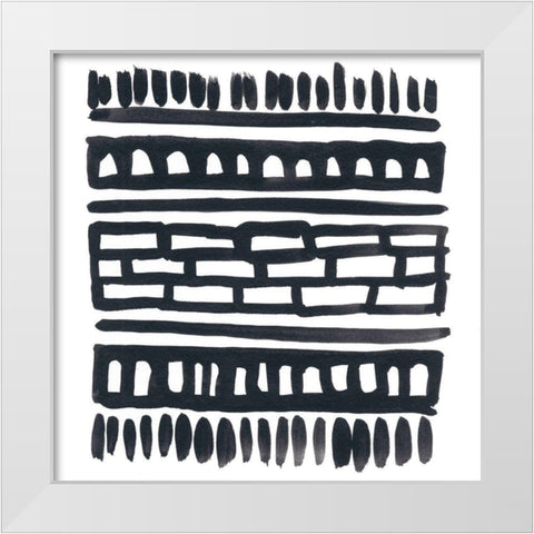 Weft III White Modern Wood Framed Art Print by Vess, June Erica