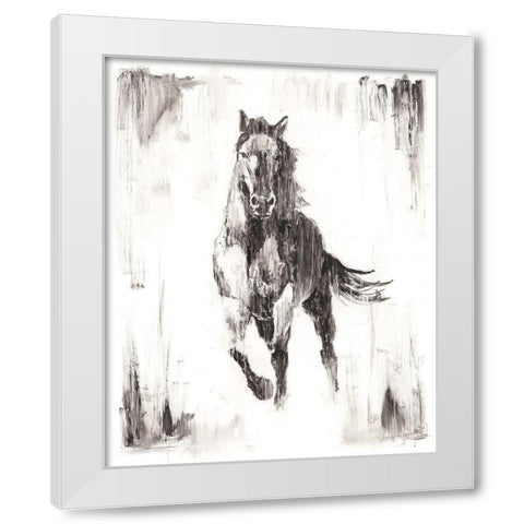 Rustic Black Stallion II White Modern Wood Framed Art Print by Harper, Ethan