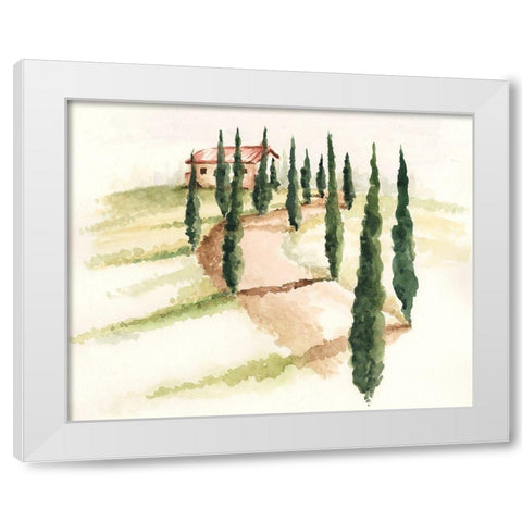 Tuscan Villa III White Modern Wood Framed Art Print by Parker, Jennifer Paxton