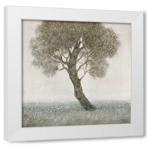White Blossom Tree White Modern Wood Framed Art Print by OToole, Tim