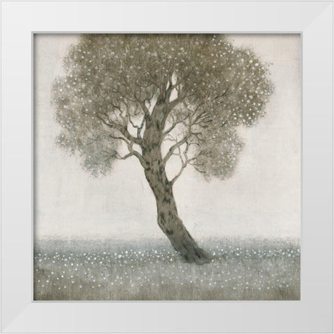 White Blossom Tree White Modern Wood Framed Art Print by OToole, Tim