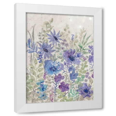 A Splash of Flowers I White Modern Wood Framed Art Print by OToole, Tim