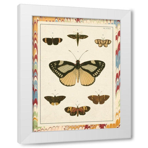 Marble Butterflies II White Modern Wood Framed Art Print by Vision Studio