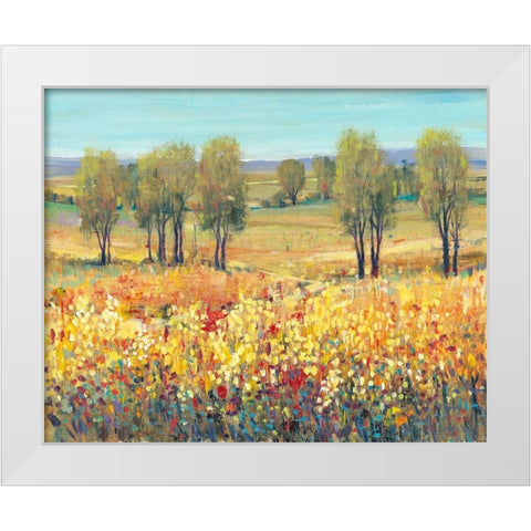 Golden Fields I White Modern Wood Framed Art Print by OToole, Tim