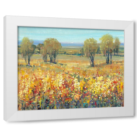 Golden Fields II White Modern Wood Framed Art Print by OToole, Tim