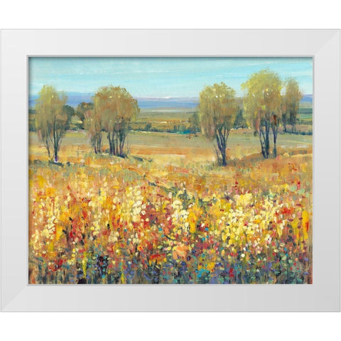Golden Fields II White Modern Wood Framed Art Print by OToole, Tim