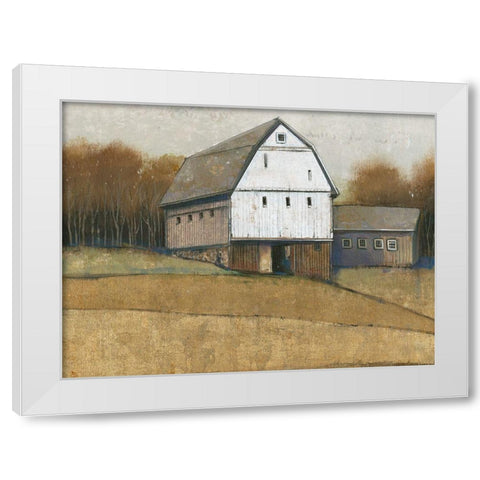 White Barn View II White Modern Wood Framed Art Print by OToole, Tim