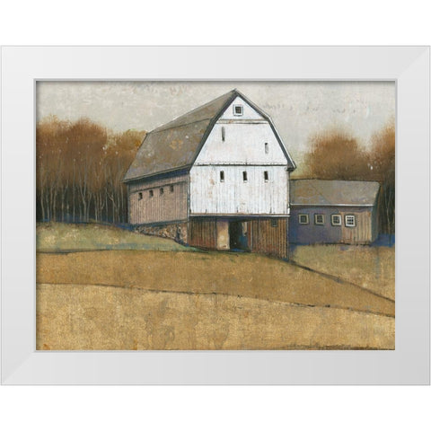White Barn View II White Modern Wood Framed Art Print by OToole, Tim