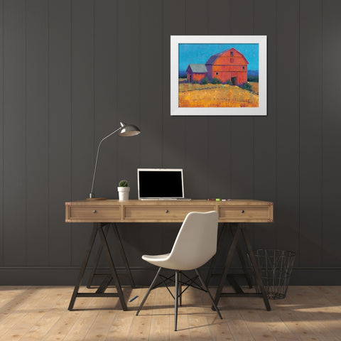 Colorful Barn View I White Modern Wood Framed Art Print by OToole, Tim