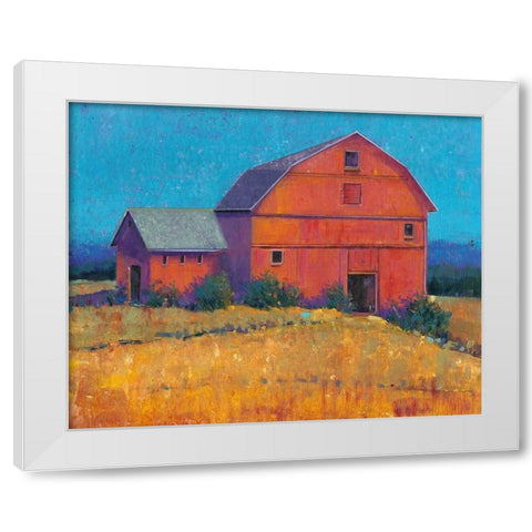 Colorful Barn View I White Modern Wood Framed Art Print by OToole, Tim