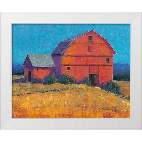 Colorful Barn View I White Modern Wood Framed Art Print by OToole, Tim