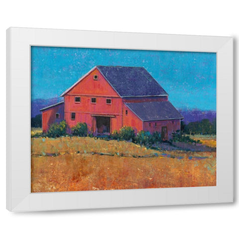 Colorful Barn View II White Modern Wood Framed Art Print by OToole, Tim