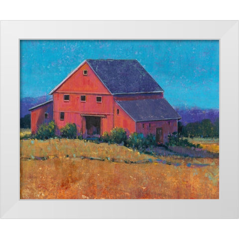 Colorful Barn View II White Modern Wood Framed Art Print by OToole, Tim