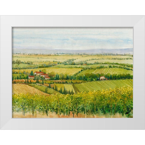 Wine Country View I White Modern Wood Framed Art Print by OToole, Tim