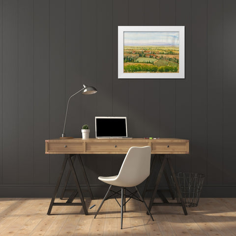 Wine Country View II White Modern Wood Framed Art Print by OToole, Tim