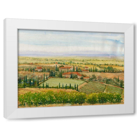 Wine Country View II White Modern Wood Framed Art Print by OToole, Tim
