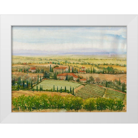 Wine Country View II White Modern Wood Framed Art Print by OToole, Tim