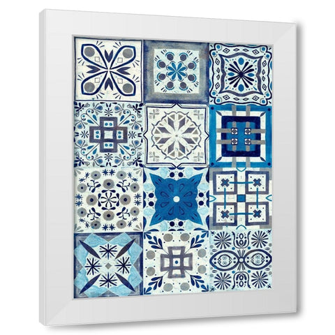 Kaleidoscope Tile I White Modern Wood Framed Art Print by Borges, Victoria