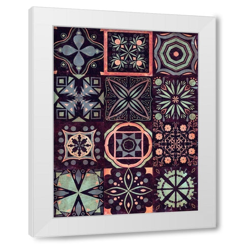 Kaleidoscope Tile II White Modern Wood Framed Art Print by Borges, Victoria