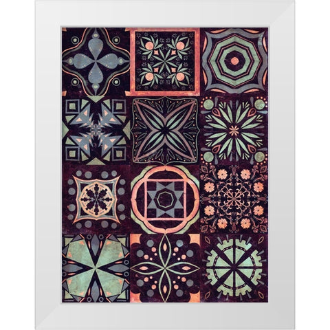 Kaleidoscope Tile II White Modern Wood Framed Art Print by Borges, Victoria