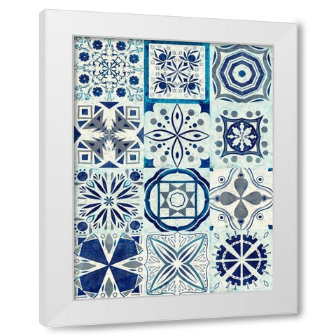 Kaleidoscope Tile III White Modern Wood Framed Art Print by Borges, Victoria