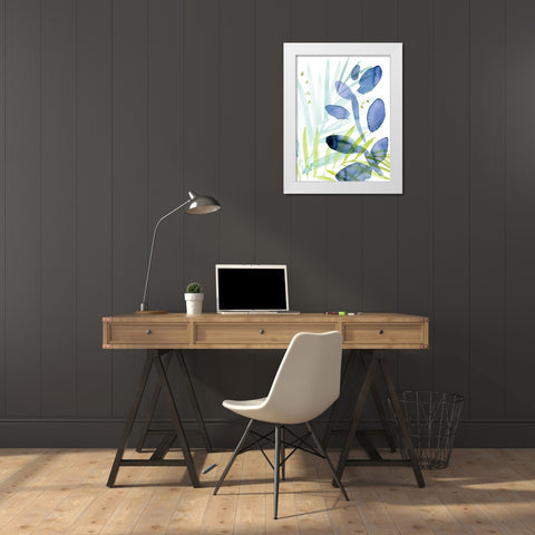Queen Palms I White Modern Wood Framed Art Print by Parker, Jennifer Paxton