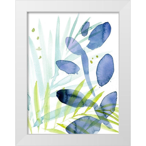 Queen Palms I White Modern Wood Framed Art Print by Parker, Jennifer Paxton