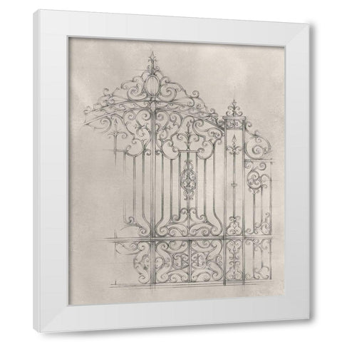 Iron Gate Design II White Modern Wood Framed Art Print by Harper, Ethan