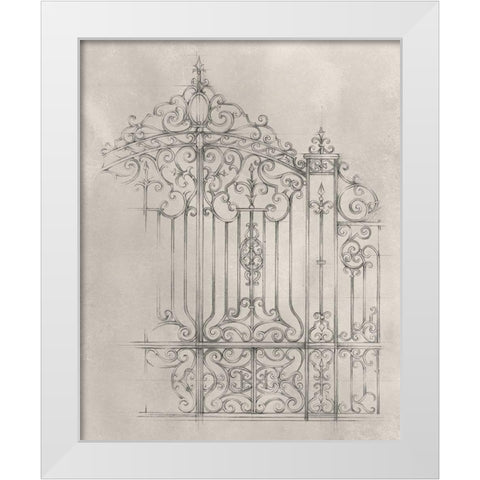 Iron Gate Design II White Modern Wood Framed Art Print by Harper, Ethan