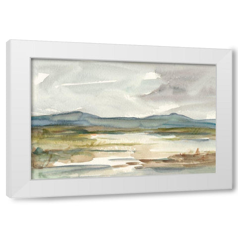 Overcast Wetland I White Modern Wood Framed Art Print by Harper, Ethan