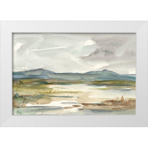 Overcast Wetland I White Modern Wood Framed Art Print by Harper, Ethan