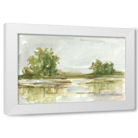 Muted Watercolor I White Modern Wood Framed Art Print by Harper, Ethan