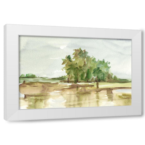 Muted Watercolor II White Modern Wood Framed Art Print by Harper, Ethan