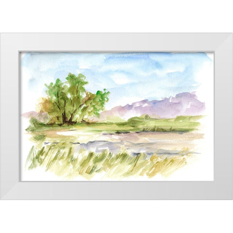 Vibrant Watercolor II White Modern Wood Framed Art Print by Harper, Ethan