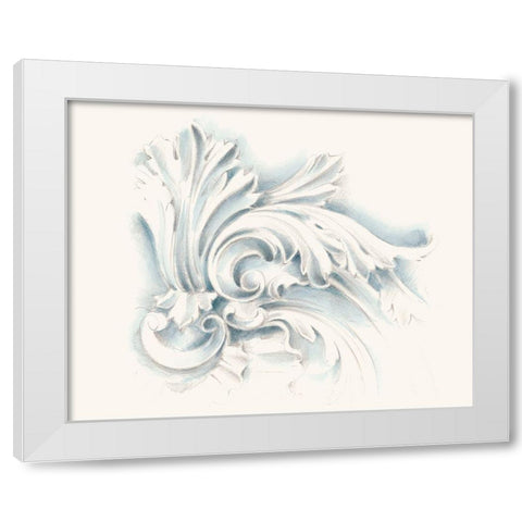 Acanthuys Ornament II White Modern Wood Framed Art Print by Harper, Ethan