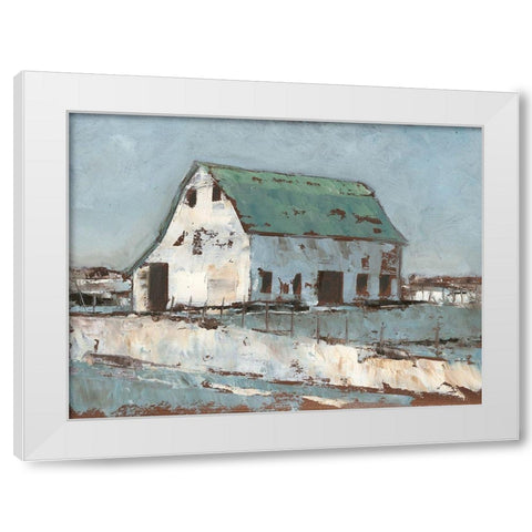 Plein Air Barn II White Modern Wood Framed Art Print by Harper, Ethan