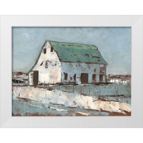 Plein Air Barn II White Modern Wood Framed Art Print by Harper, Ethan