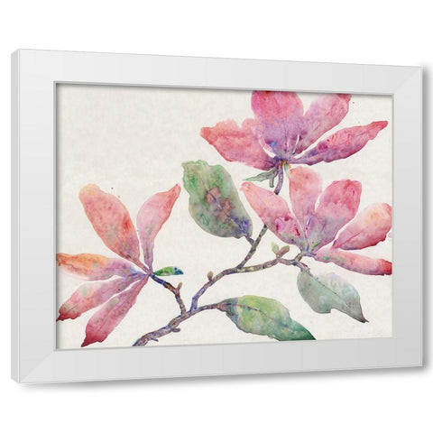 Flowering Branch I White Modern Wood Framed Art Print by OToole, Tim