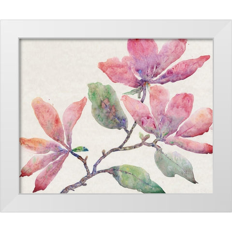 Flowering Branch I White Modern Wood Framed Art Print by OToole, Tim