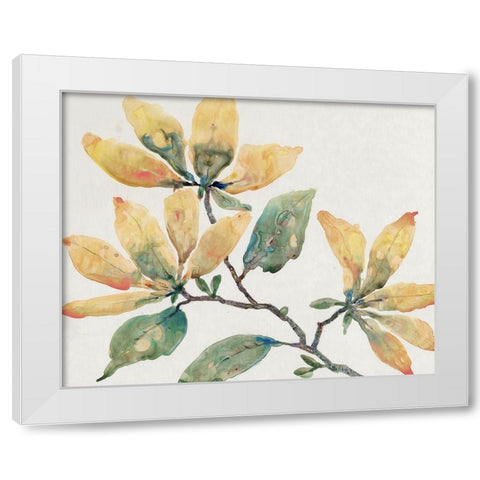 Flowering Branch II White Modern Wood Framed Art Print by OToole, Tim