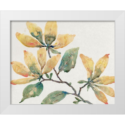 Flowering Branch II White Modern Wood Framed Art Print by OToole, Tim