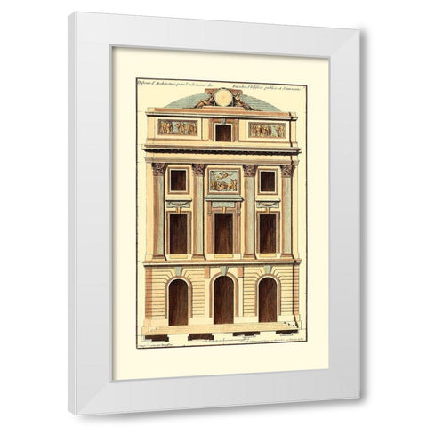 Architectural Facade II White Modern Wood Framed Art Print by Deneufforge