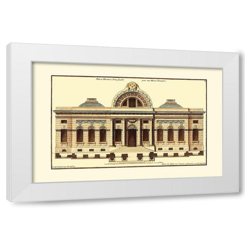 Architectural Facade III White Modern Wood Framed Art Print by Deneufforge