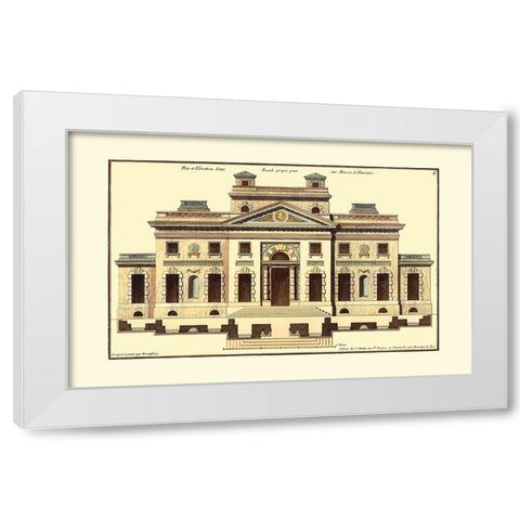 Architectural Facade V White Modern Wood Framed Art Print by Deneufforge