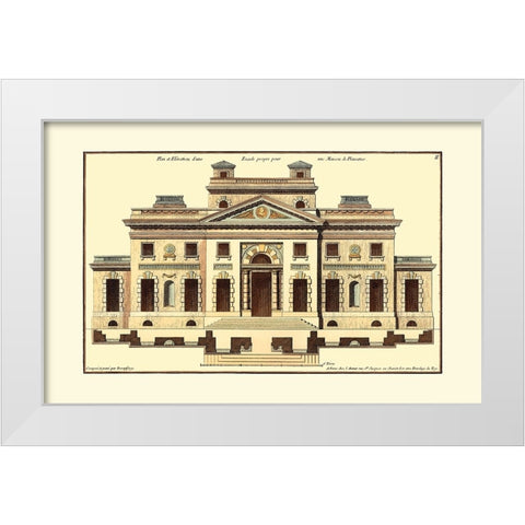 Architectural Facade V White Modern Wood Framed Art Print by Deneufforge